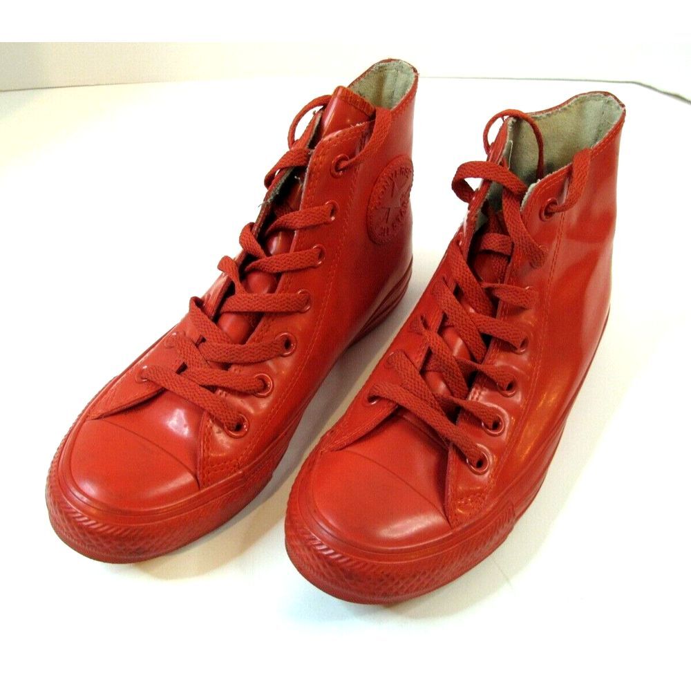 Converse Rubber Chuck Taylor Hi Top Rain Boots Lace Up Women's 6.5 Men 4.5 - Picture 1 of 9